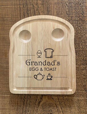 Gekochtes Ei und Toast Servierbrett Frühstück Geschenk für Ihn Ihr Kind Ostern Weihnachten