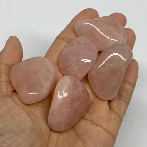 2.2 Lbs, 1.2"-2", 31pc, Rose Quartz Tumbled Polished Wholesale , B37087 - Picture 10 of 12