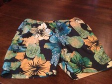 Carribean Mens Bottom Swimwear. Bright Multicolors. Aloha Print. Size XXL