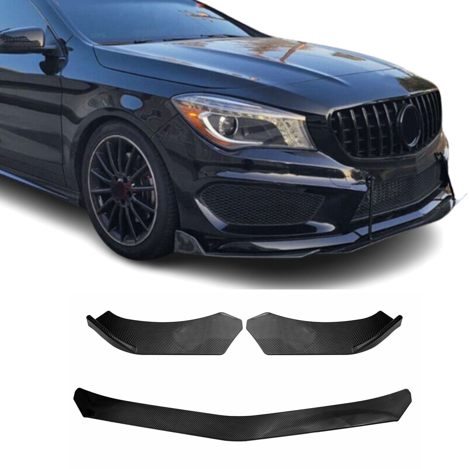 Bumper Spoiler Front Lip Front Spoiler for Peugeot Traveller V-Type Carbon Lo