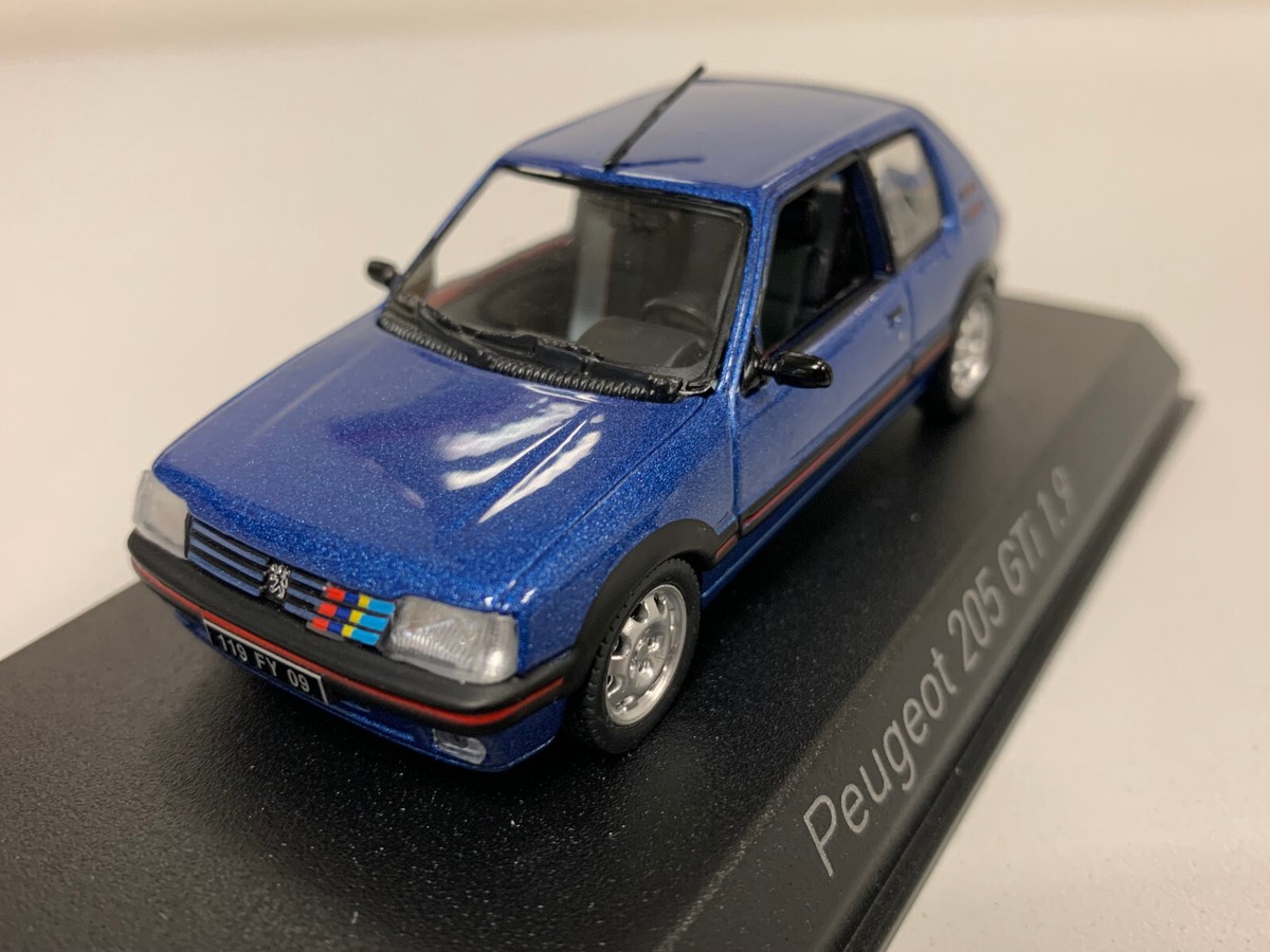 PEUGEOT 205 GTI 1L9 1992 BLEU MIAMI 1/43 NOREV