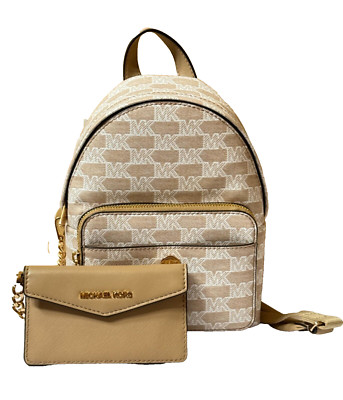 MICHAEL KORS MAISIE XS MINI 2 IN 1 BACKPACK + POUCH JACQUARD LOGO