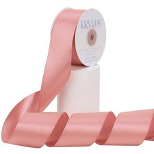 Double Faced Rose Gold Satin Ribbon 2 Inch x 25 Yards for Bows Wrapping DIY