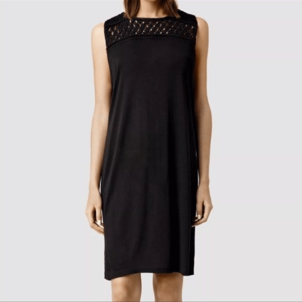 All Saints Simmo Tee Black Crochet Tunic Fringe Midi Dress | eBay All Saints Simmo Tee Black Crochet Tunic Fringe Midi Dress | eBay