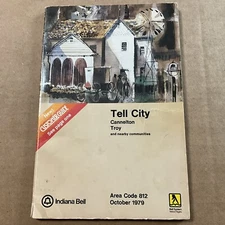 1979 Tell City Troy Cannelton Indiana Phone Book Directory Genealogy Vintage