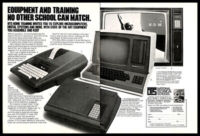 1983 NTS Training Program Vintage PRINT AD Microcomputers Digital Systems Tech 