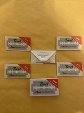 5 Double Edge Razor Blades, Treet New Steel