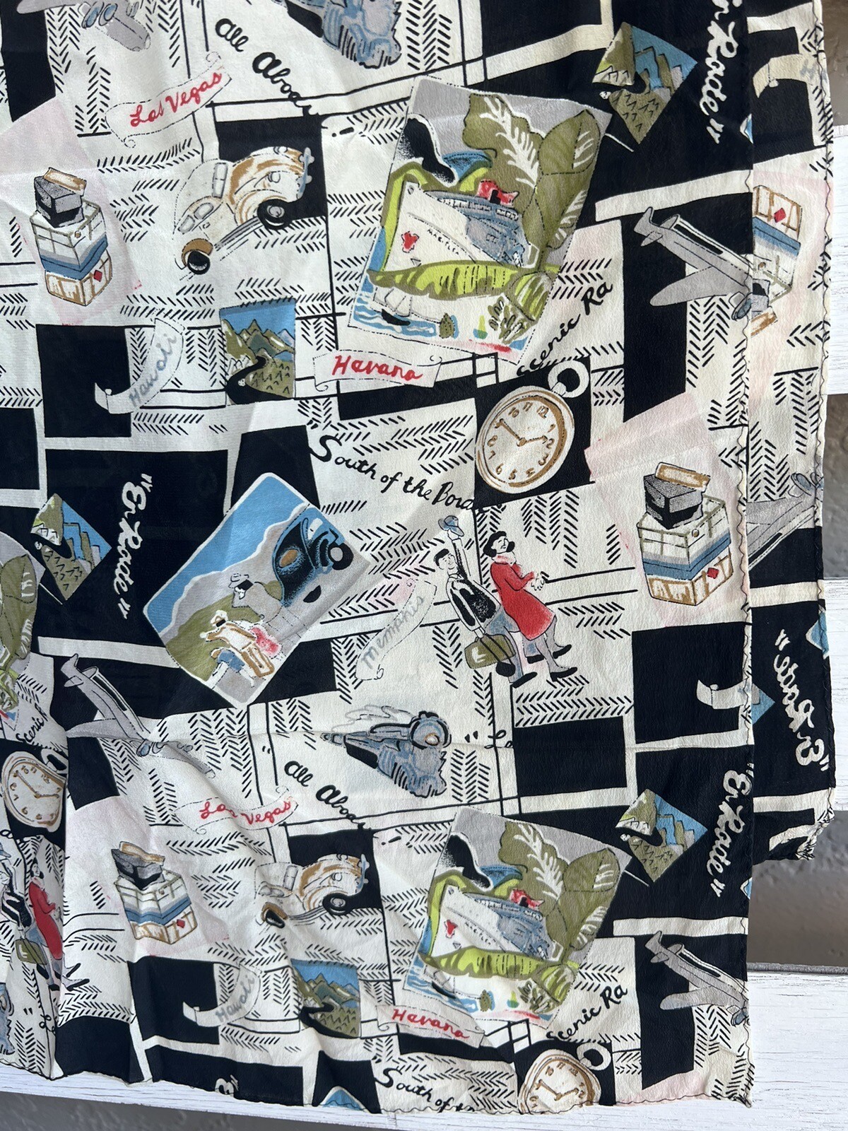 Essential Classics Silk Scarf Rectangular Citys H… - image 2