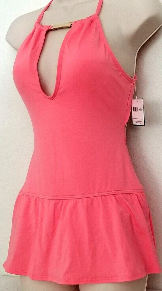 🌞KATE SPADE CRESCENT BAY 1PC SWIMDRESS SKIRTED SWIMSUIT PINK APRICOT XS,L🌺NWT - Image 4 of 4