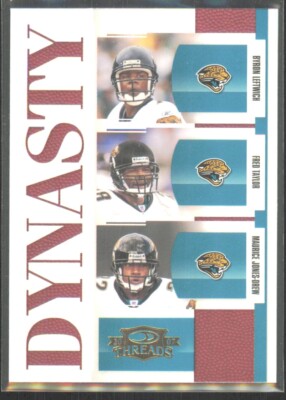 2007 Donruss Threads Dynasty Leftwich/Fred Taylor/Maurice Jones-Drew #D-4