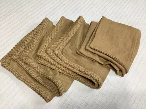 Pottery Barn 3 Brown Tan Linen Throw Pillow Covers