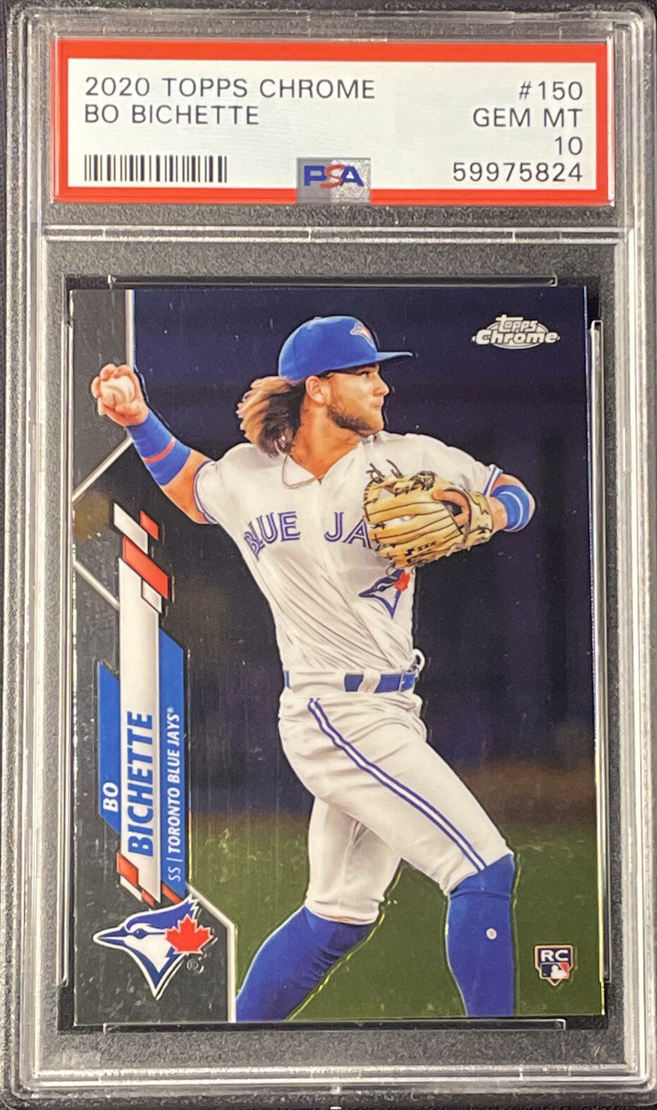 2020 TOPPS CHROME BO BICHETTE PSA 10 GEM MINT 150 RC ROOKIE TORONTO BLUE JAYS