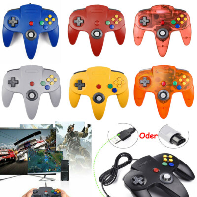 USB N64 Controller Gamepad Kontroller Für Nintendo Win PC MAC/ N64 Konsole Games