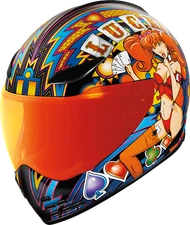 Icon Domain Lucky Lid 4 Helmet Red Large 0101-14954