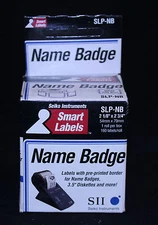 Seiko Compatible SLP-NB Name Badge Labels - Blue Border