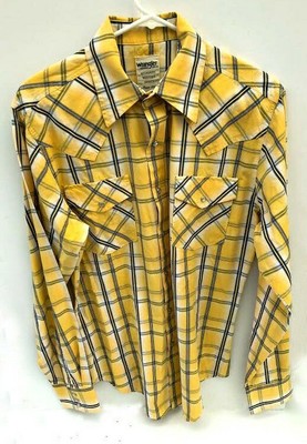 yellow plaid western shirt
