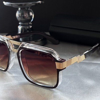 Caza* LEGENDS Sunglasses Brown Crystal Frame Unisex Eyewear Hiphop ZH1