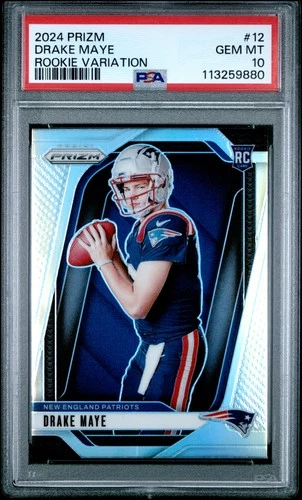 2024 PANINI PRIZM RC VAR #12 DRAKE MAYE PSA 10