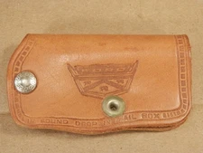 Vintage Ford Leather Key Fob Case Walker Motor Sales, Wavery, New York