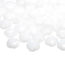 60 Pcs Transparent Shamrock Beads Jewelry Bracelet Making Supplies, Pure White
