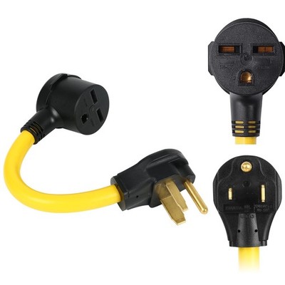 NEMA 6-50P to 6-30R 240V 50 Amp 3 Prong Male Plug to 30 Amp 3 Prong Female Ou...
