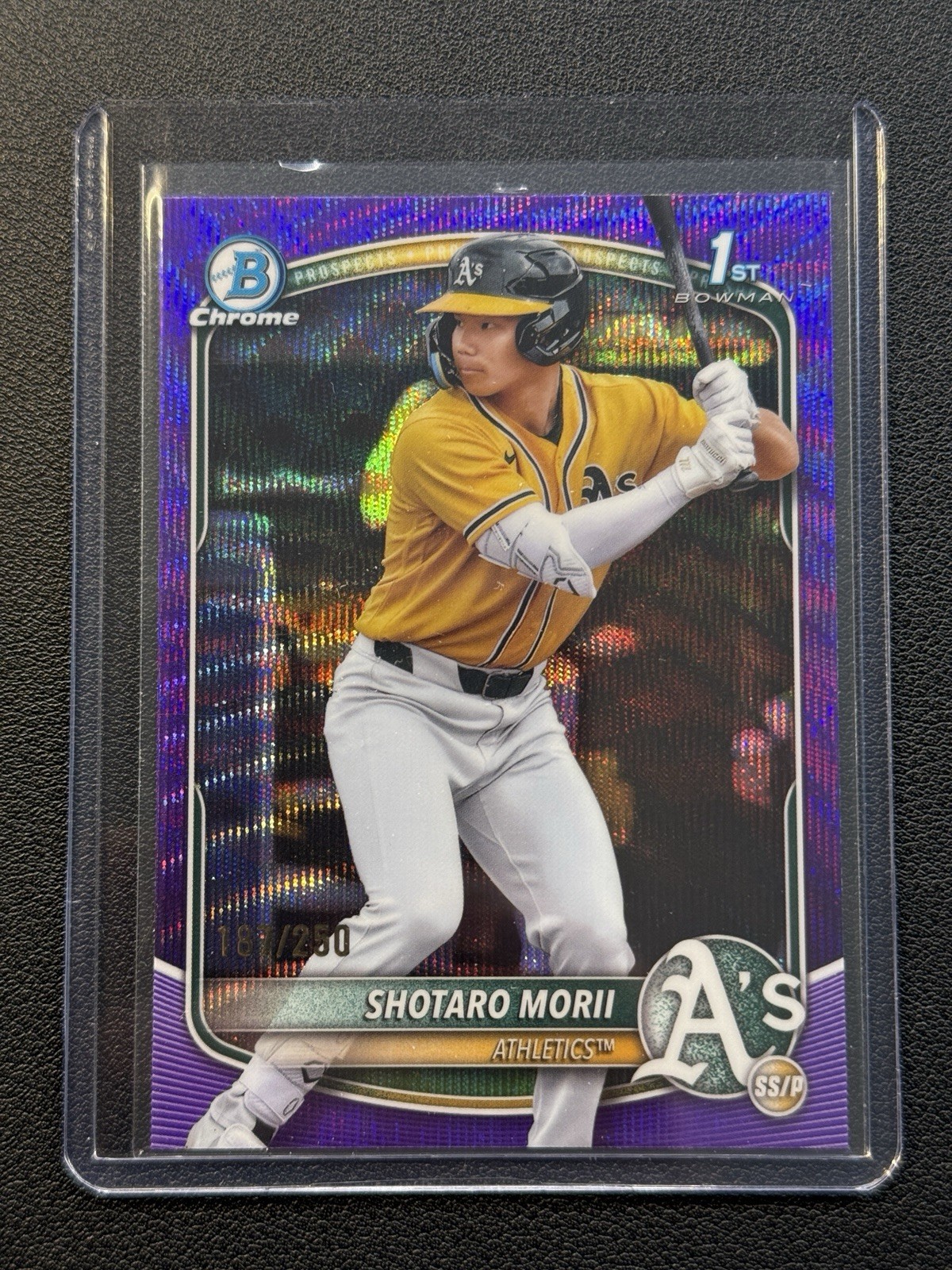 2025 Bowman Chrome - Shotaro Morii 1st Bowman Purple Wave Refractor /250