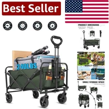 Lightweight Folding Utility Cart - Store Gear Effortlessly with 240 lbs Capacity