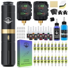 Tattoo Gun Kit Complete Wireless Tattoo Machine Kit,