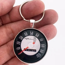 Vintage Ford Galaxie 500 100 MPH Speedometer Keychain