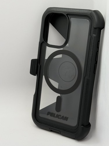 Pelican Voyager MagSafe Military Grade Case W/Clip Apple iPhone 16 Clear/Black