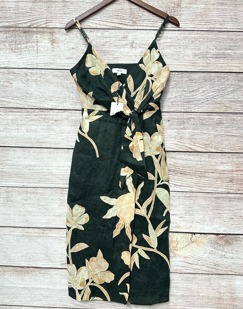 reiss green dress Atelier Italian Satin High-Low Mini in highlighting its soft ripples and elegant flow Buy Reiss Green Opi Atelier