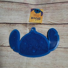 Disney Stitch Silicone Bath Scrubby - Blue Double Sided - NEW