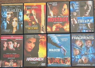 Thriller Drama Crime Movies - 8 DVD Lot Clive Owen Bruce Willis Sandra Bullock