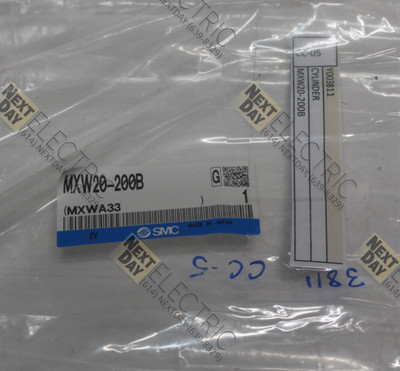 SMC, MXW20-200B, Pneumatic Air Cylinder Slide Table Linear Actuator Guided