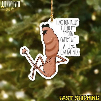 Marcus the Worm Meme 2D Flat Acrylic Ornament, Personalized 3.5 Inch Ornament