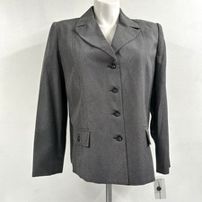 Alfred Dunner Women s Gray Blazer With Pockets And Lined Size 16 New With Tag
