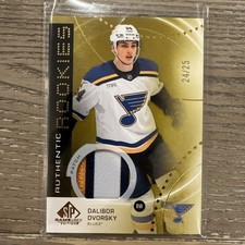 SP Game Used Authentic Dalibor Dvorskey GOLD Authentic Rookies Tri Patch 24/25