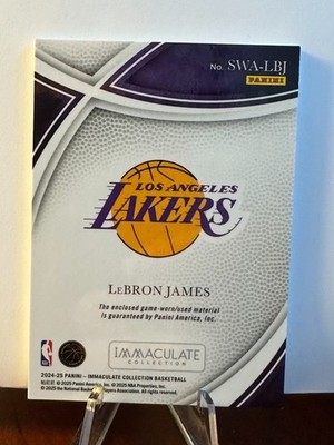 2024-25 Panini Immaculate LeBron James #SWA-LBJ Game Worn Gold 