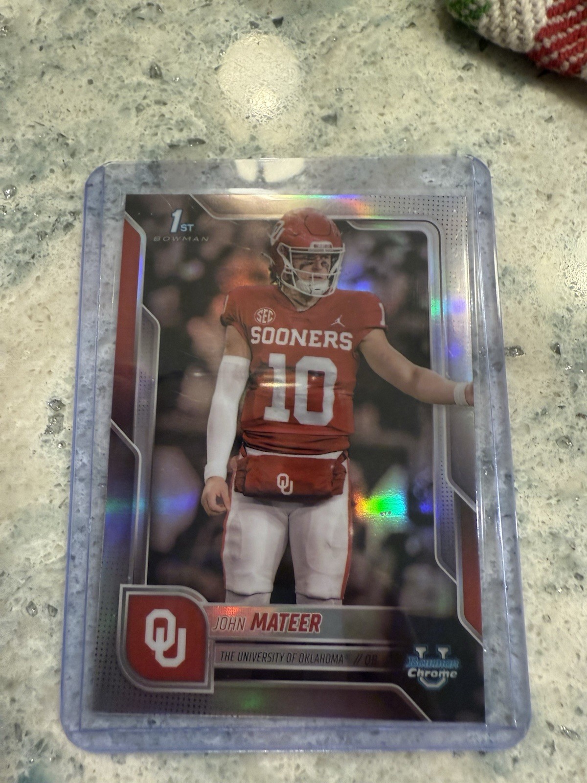 2025 Bowman Chrome U University John Mateer Refractor 1st
