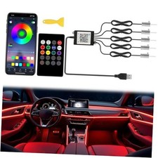 Car LED Interior Strip Lights, RGB Car Interior LED Light 5 IN 1 APP Control