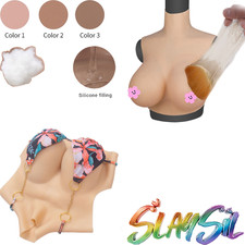 Realistic Fake Boobs For Crossdresser C-G Cup Silicone Breast Forms Breast Plate