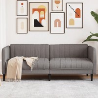 Sofa 3-Sitzer Stoff Taupe Couch Polstersofa Schlafsofa Wohnzimmer
