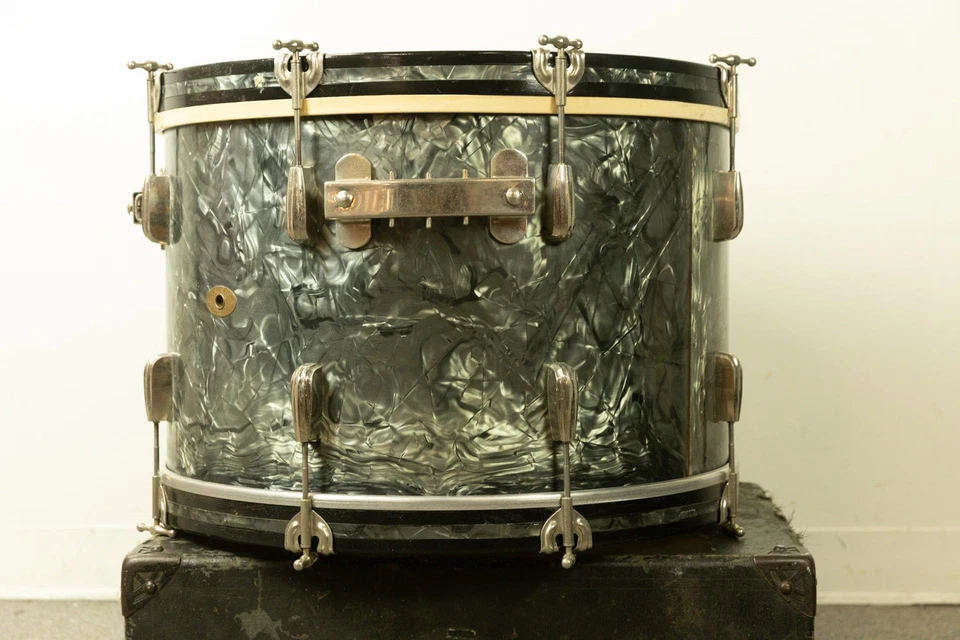 Bajo Slingerland 14x22 Black Diamond Pearl Radio King años 50 Foto 2 de 4