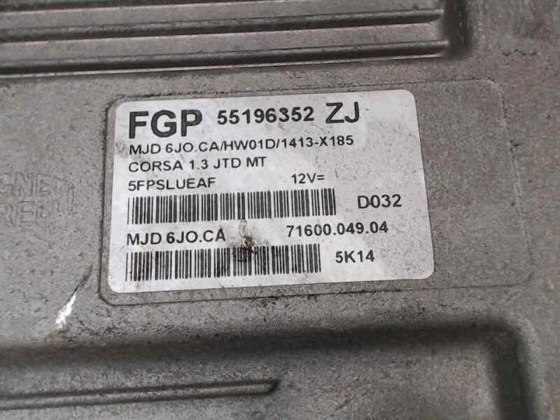 7160004904 centralina motore per OPEL CORSA C 1.3 16V CDTI CAT (Z 13 2003 3514 - Immagine 2 di 2