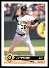 Jeff Parrett 1993 Donruss #241 Athletics MLB READ FREE SHIPPING AutographDen