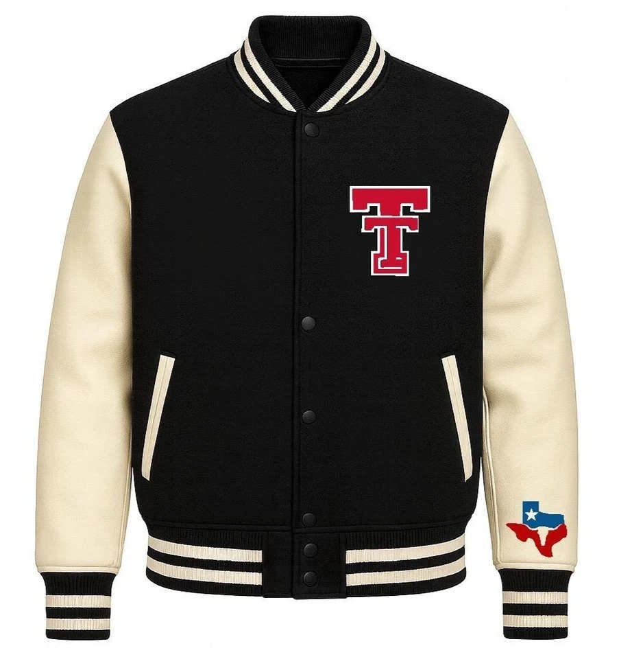 Texas Longhorns Letterman Varsity Jacket For Men's - Image 2 of 3