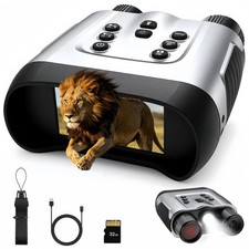 4K Night Vision Goggles Binoculars, 8X Digital Zoom Infrared with 3.2" Hologr...