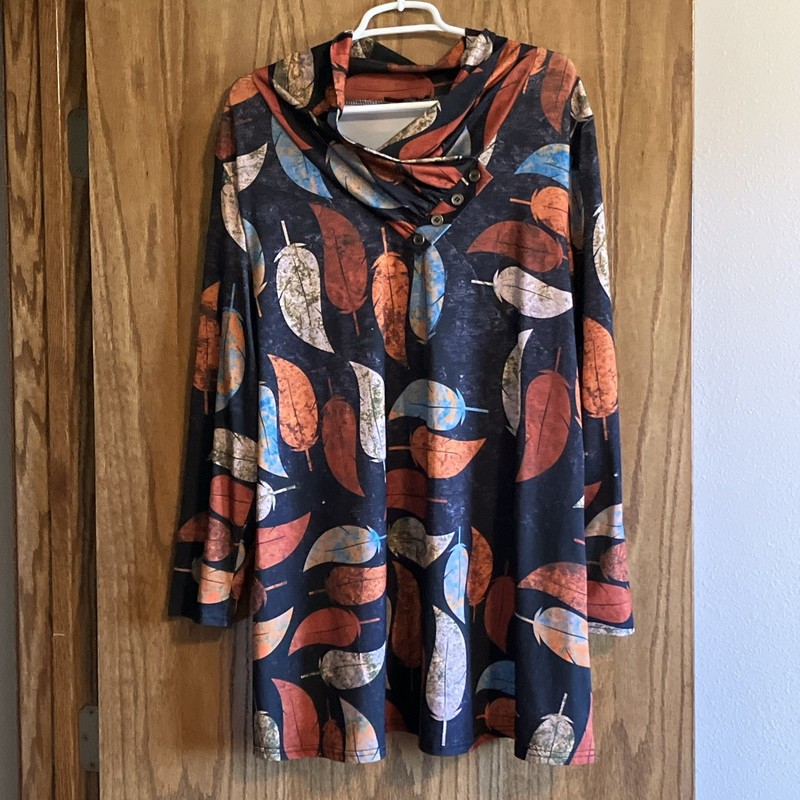 Azalea By Firmiana Tunic With Long Sleeves  And Cowl Neck Size 1 XL