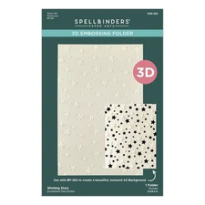 Spellbinders 3D Embossing Folder Little Smiles Collection-Wishing Stars
