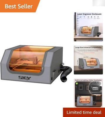 Spacious Industrial Laser Engraving Cover with 4000 RPM Exhaust Fan & LED Light